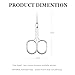 Manicure Scissors Cuticle Multipurpose - Stainless Steel Beauty Scissors for Nail, Eyebrow, Eyelash, Dry Skin Trimming, and Foot Care Curved Blade with Ergonomic Handle, SUNDEN SD2243