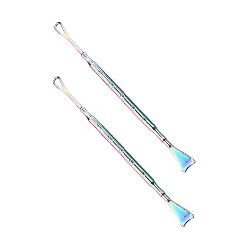 ELAYARD 2 piezas Extractor de Comedones de Acero Inoxidable Herramienta Facial para Mujeres y Hombres Raspador de Puntos Negros para Limpieza Profunda de Piel y Nariz