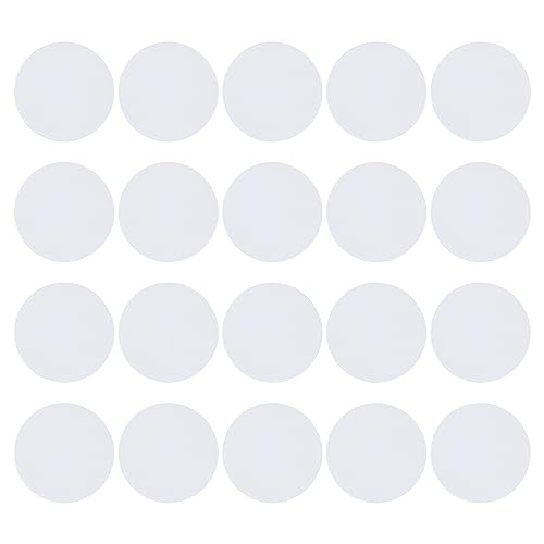 Image of PATIKIL 3.5" Round Floor Sticker, 20 Pack Floor Spot Marker Self Adhesive Waterproof Vinyl Line Up Sign Decorative Stickers for Classroom, White