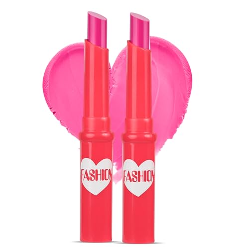 Image of FASHION COLOUR KISS Lip Colour Lip Balm | Lip care Essential | Glossy Tint | Soft and Nourished Lips All day | No Lip Discolouration | Vegan & Cruelty-free | Pack of 2 | Shade 06