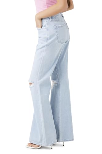 Forever 21 Women's Distressed Flare Jeans2