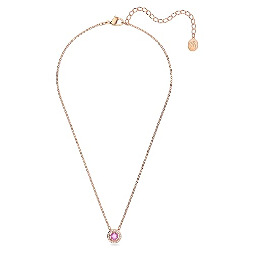 Swarovski Sparkling Dance pendant, Purple, Rose-gold tone Finish2