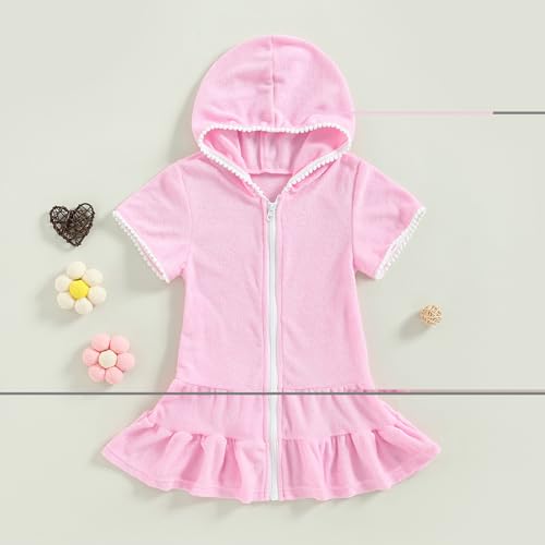 Image of Toddler Little Girl Swim Cover Up Beach Towel Coverup Bathing Suit Cover Ups Swimsuit Summer Baby Beach Essentials