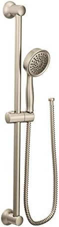 Moen 3668EPBN Handheld Showerhead with 69-Inch-Long Hose Featuring 24-Inch Slide Bar, Brushed Nickel