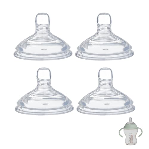 4 Pack Bottle Nipples Compatible with Tommee Tippee Natural Bottl...