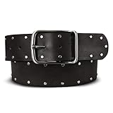 Fabrication en cuir véritable : fabriquée à partir de cuir véritable de haute qualité, cette ceinture large en cuir Lucky Brand avec clous offre une durabilité durable et une sensation élégante et luxueuse. (Conçu pour le confort et la longévité)