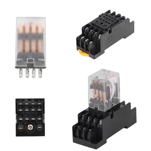 Relais de puissance HH52P avec base bobine en cuivre DC 12V pour contrôle miniature