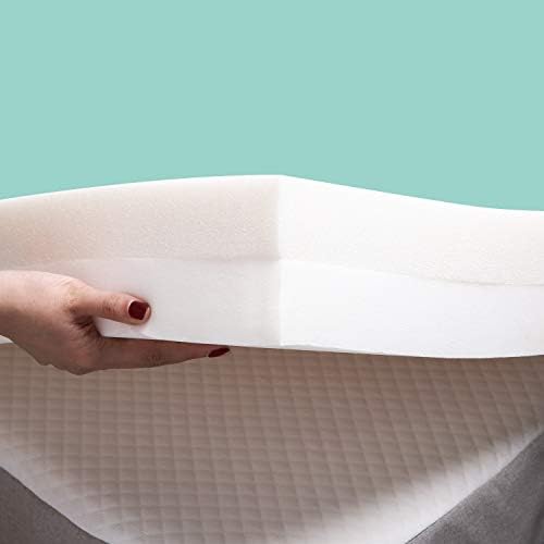 RECCI 4-Inch Premium Foam Mattress Topper Full, 2-Layer Pressure-Relieving Bed Topper, Memory Foam Mattress Pad with Bamboo Viscose Cover - Removable&Washable, CertiPUR-US(Full Size)