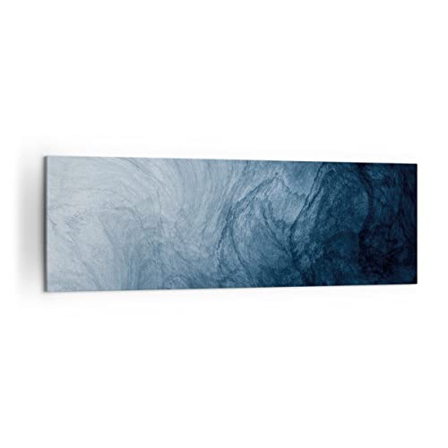 Quadro su Tela 160x50cm Stampe da Parete Acqua blu...