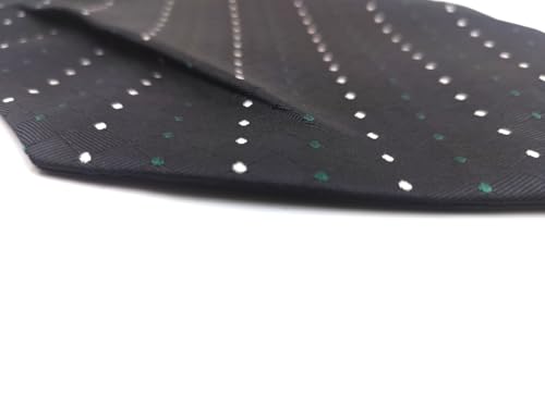 Image of formal cravat set for men with pocket square Men's Cravat Necktie, Self Design Microfiber Dark Multi color Free Size