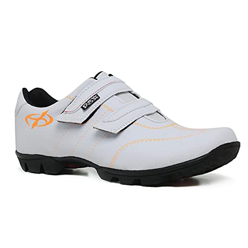 Tenis Sapatilha Ciclismo New Fox Bike Way2 Masculino e Feminino Cor:Branco;Tamanho:40