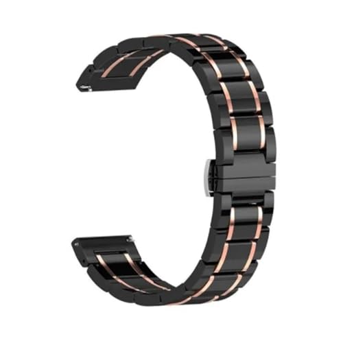 [nCS[] 20mm 22mm 24mm Z~bNoh Galaxy 3 Watch 46mm 42mm Gear S3 Xgbv Active 2 40 44mm X}[gEHb` Z~bNXgbvɑΉ(Black Rose Gold,22