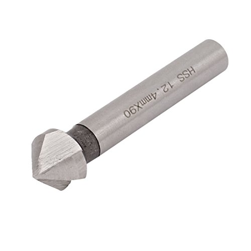 Aexit HSS 12.4x8mm 90 Grados Chaflán Fresa de fresado de avellanador (model: O9106XIII-7849PT) Bits de enrutador