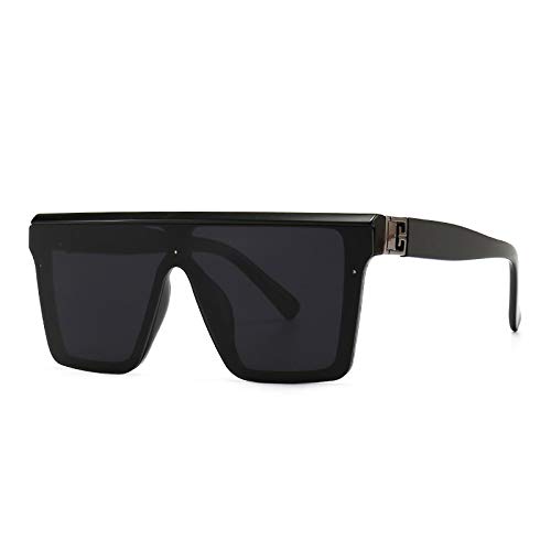 Lunettes de soleil carrées surdimensionnées UV400 pour homme et femme