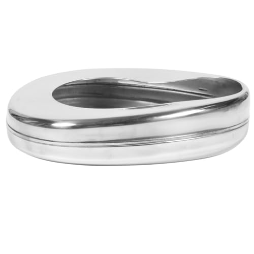 TOPBATHY Bassin De Lit Acier Inoxydable Horizontaux Avec Urinoir Intégré Et Pratique Pour Patients Alités Ou Femmes Enceintes