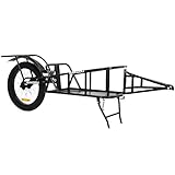 Bakcou - Hunting Cargo eBike Trailer - Single Wheel, Mule-Storm Compatible, 50-90lbs Capacity, 20' Fat Tire, All-Terrain, Canvas Liner, Fender