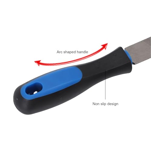 RiToEasysports Steel File Tool, Flat Mill File with Ergonomic Grip Non Slip Handle for Wood Metal Plastic and Cycling Maintenance3