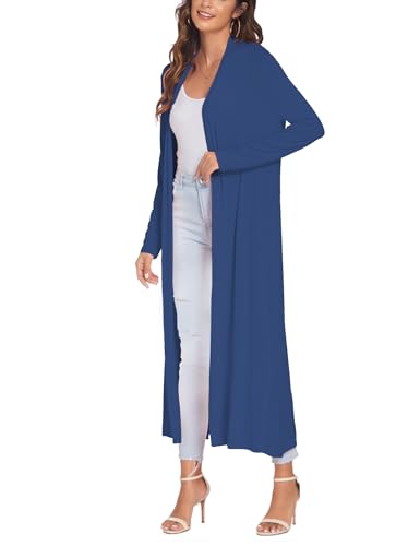 Image of Bluetime Women Floor Length Open Front Cardigan