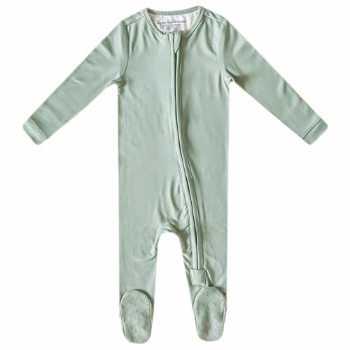 Image of Copper Pearl Zip-Up Footie Baby Pajamas - Soft Newborn Onesies for Boys & Girls, Tag-Free with Two-Way Zipper Baby Sleepers for Newborn - 24 Months, Briar