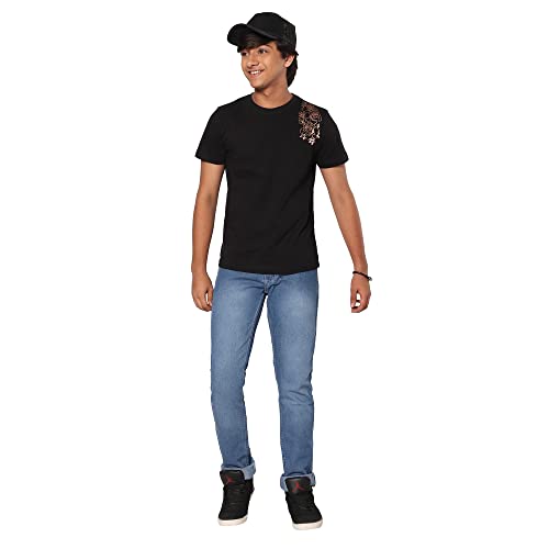 Image of TeenTrums Teenagers Boys Tshirt 100% Cotton Casual Wear Round Neck Half Sleeve Cool Graphic Printed T-Shirt for Boys