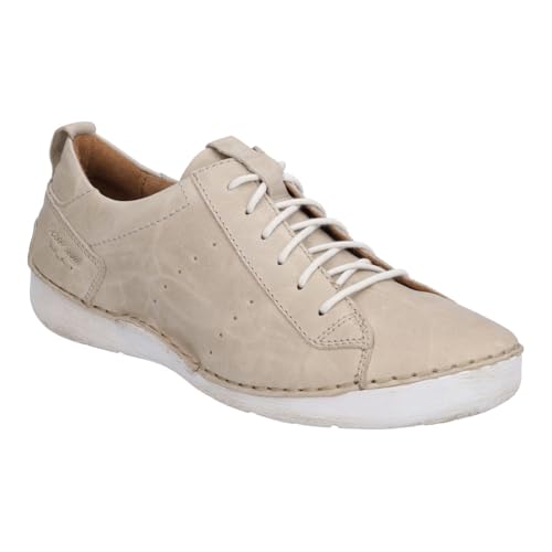 Image of Josef Seibel Fergey 56 Sneakers for Women - Full Grain Leather Construction - Padded Insole - Flexible Outsole Creme Capri EU 42 (US Women's 11) M
