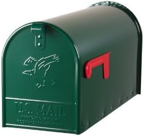 Gibraltar Mailboxes Elite Galvanized Steel Post Mounted Hartford Green Mailbox 10-1/2 in. H x 8-3/4 in. W x 22-1/4 in. L