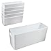 Produktbild 6x Ordnungsboxen - 10 cm hoch - WEIß - 20x10x10cm - 1,4 Liter - Ordnungskorb - Schubladenorganizer Schublade - Organizerbox - Ordnungssystem Kunststoff Aufbewahrung Bad Korb Schrank Schreibtisch Kiste