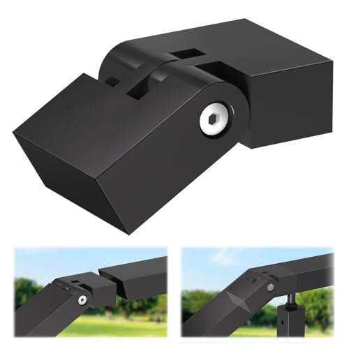 Image of 1 Pack Vertical Pivot Connector 120mmx56mmx26mm for Stair Handrail, 180 Adjustable Handrail Fitting for Stair Railing System, High Strength POM Connecting Block Accessories for Stair Hand Rail