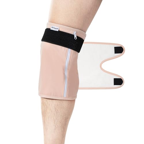DEROWN Castor Oil Packs Wrap for Knee Joint Less Mess Made of Organic Cotton Flannel & Waterproof PUL Reusable Massage Castor Oil Pack Kit with Anti Oil Leak Design (Oil Not Included)