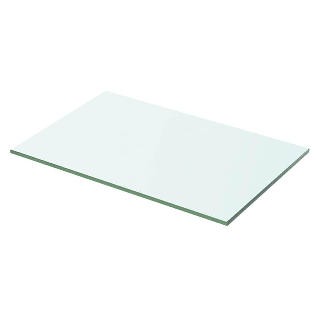 Glasregal 2 STK. Regalböden für Lamellenwand, 50x25 cm, 8mm Hartglas, Transparentes Wandregal, Stabile Glasplatten für Ladenbau und Dekoration