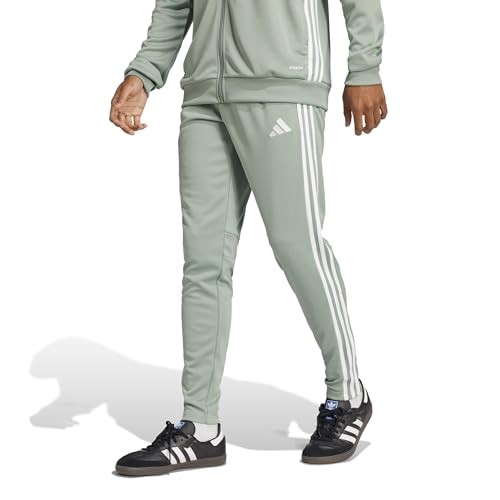 Lista de Ropa de Fútbol para Hombre los 5 mejores. 41 Adidas Tiro 25 Essentials - Pantalones de fútbol para Hombre, Plata Verde/Blanco, Large