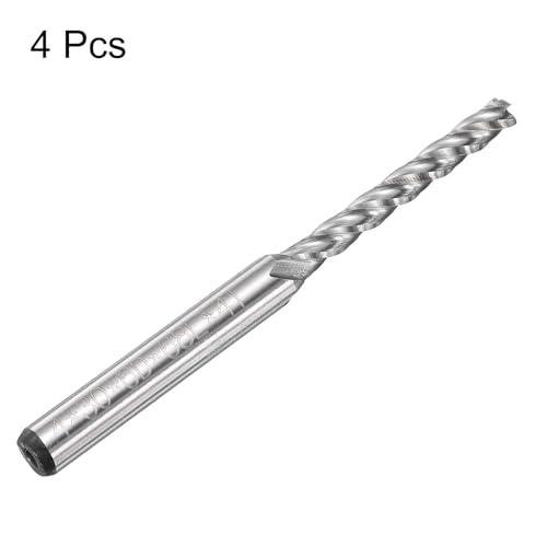 Image of uxcell 4pcs HSS-AL 4mm Cutting Dia 6mm Shank 4 Flutes End Mill Milling Cutter Router Bits Upcut Spiral Milling Cutter Tool for Wood PVC MDF Engraving
