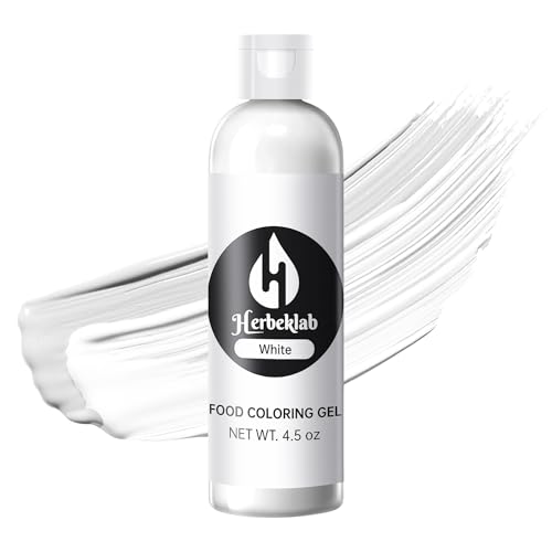 Image of White Gel Food Coloring - 4.5 oz Professional Grade Concentrated Food Dye, Gel Based Coloring for Icing, Baking, Cake Decorating & Cookies