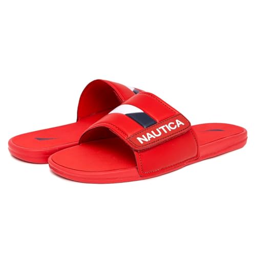 Image of Nautica Men's Athletic Slide Sandal, Adjustable Straps, Comfort Slip-On