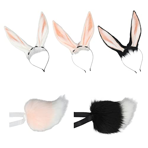 Meninas Anime Hairhoop De PelúCia Orelha De Coelho Bandana/Cauda Fantasia Cosplay Festa Lindo Toucad