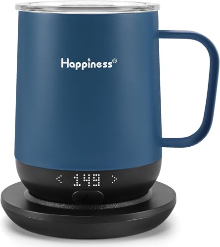 Image of Happiness Self-Heating Coffee Mug,12oz Temperature Control Smart Cup