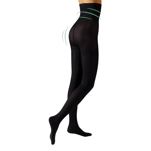 HIGH WAIST PANTYHOSE | OPAQUE SHAPING TIGHTS | WINTER PANTYHOSE | 80 DEN | BLACK | S, M, L, XL | ITALIAN HOSIERY |