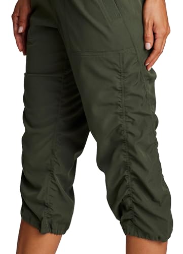 Image of RBX Active Capri Pants for Women Joggers Stretch Lightweight Women's Casual Pant Capri with Drawstring