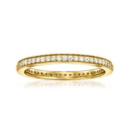 Ross-Simons 0.25 ct. t.w. Lab-Grown Diamond Eternity Band in 18kt Gold Over Sterling