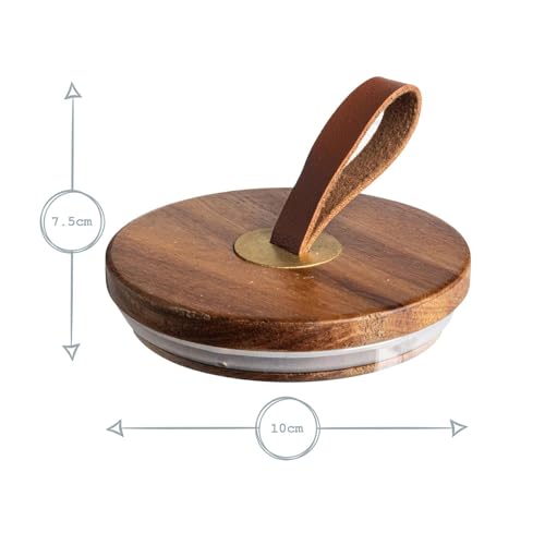 Argon Tableware Scandi Storage Jars with Leather Loop Lids - 750ml - 3 Pack - Modern Round Organisation Container Glass Jar for Kitchens, Pantry, Bathrooms, Utility Rooms - Cosy Home Interiors Argon Tableware Scandi Storage Jars with Leather Loop Lids - 750ml - 3 Pack - Modern Round Organisation Container Glass Jar for Kitchens, Pantry, Bathrooms, Utility Rooms - Image 6