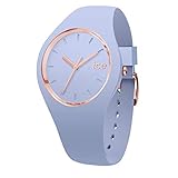 Wasserdichtigkeit bis 10 ATM Ice-Watch - ICE glam colour Sky - Blaue Damenuhr mit Silikonarmband - 015333 (Medium)