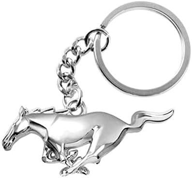 Ford Mustang 3D Pony Chrome Metal Key Chain