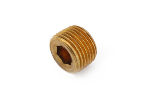 Anderson Metals 06115 Brass Pipe Fitting, Countersunk Plug Hex Drive, 3/4