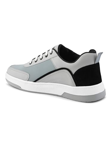 Image of STANPHORD Mens Lumora Sneakers Faux Leather Chunky Colourblocked Trendy Lace Up Casual Shoes Trendy Sole All Day Comfortable Lightweight with Extra Comfort Durable Footwear