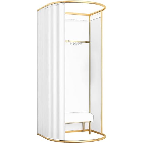 Ainbonte Tiendas de Ropa Vestuarios, Vestuarios Portátiles, Sencillos y Independiente, para Centros Comerciales y Oficinas, Protección de la Privacidad, 200 x 100 x 95 cm (Blanco)