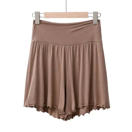Women Loose Cropped Trousers Modal Thin Shorts Solid Color Wide Leg Large Size Home Pants2