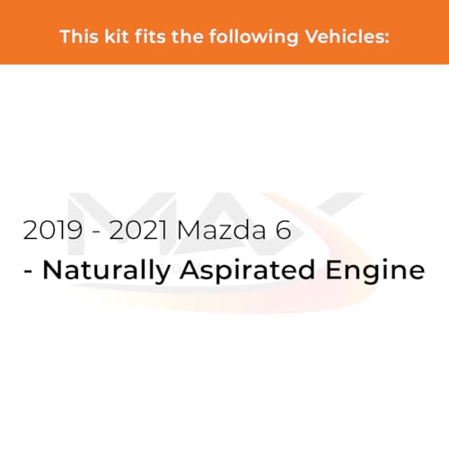 Image of Max Advanced Brakes Front & Rear Brake Kit Compatible With 2019 2020 2021 Mazda 6 w /Naturally Aspirated Engine Replacement Geomet Coated OE Disc Brake Rotors and Ceramic Brake Pads