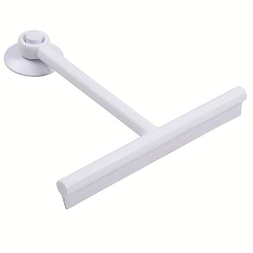 Jixista Limpiacristales de Silicona Escurridor de Ducha Rasqueta Limpiacristales para Ducha Raspado Ventana Baño Herramienta de Limpieza Antideslizante Ducha Escurridor Incl Colgador Ventosa
