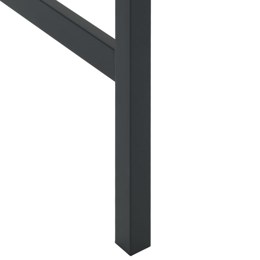 Fengshui Stolik barowy czarny 50 x 50 x 110 cm stal malowana proszkowo