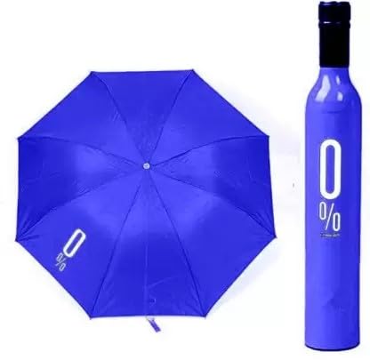 Folding Portable Umbrella with Bottle Cover for UV Protection & Rain Umbrella Mini Travel (Pack of 1)